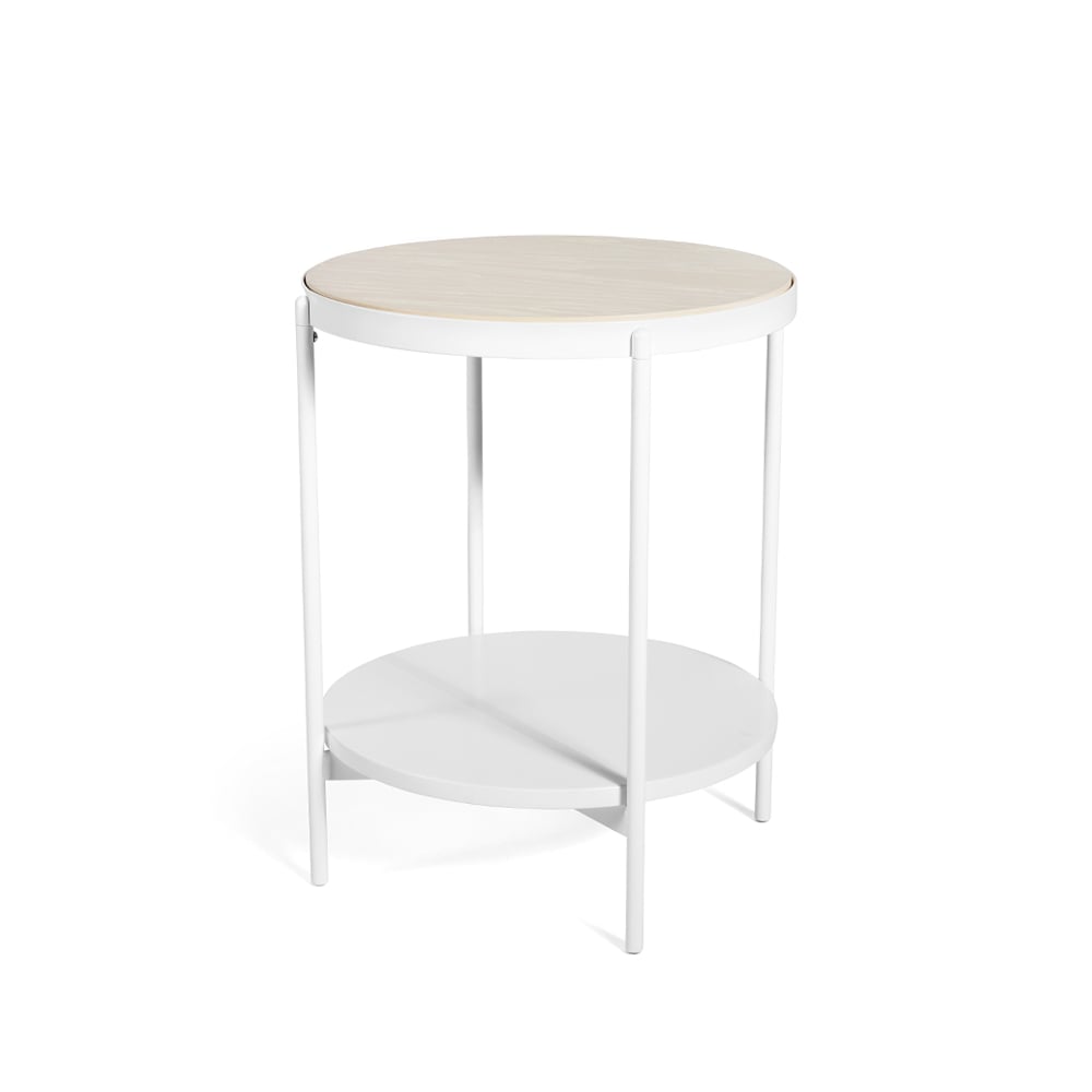 SMD Design Lene side table White, high, white pigmented ash veneer