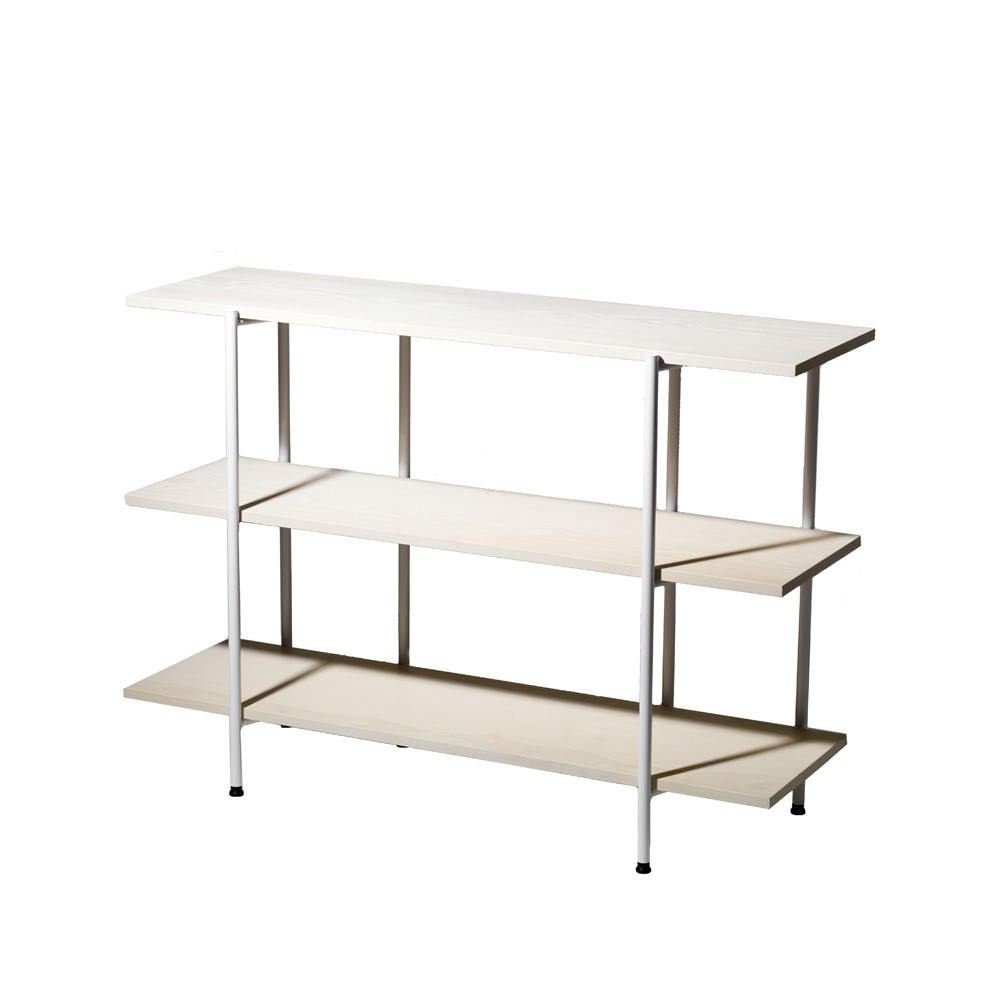 SMD Design Lilly Console table Ash white pigment, white-lacquered steel frame, 120 cm