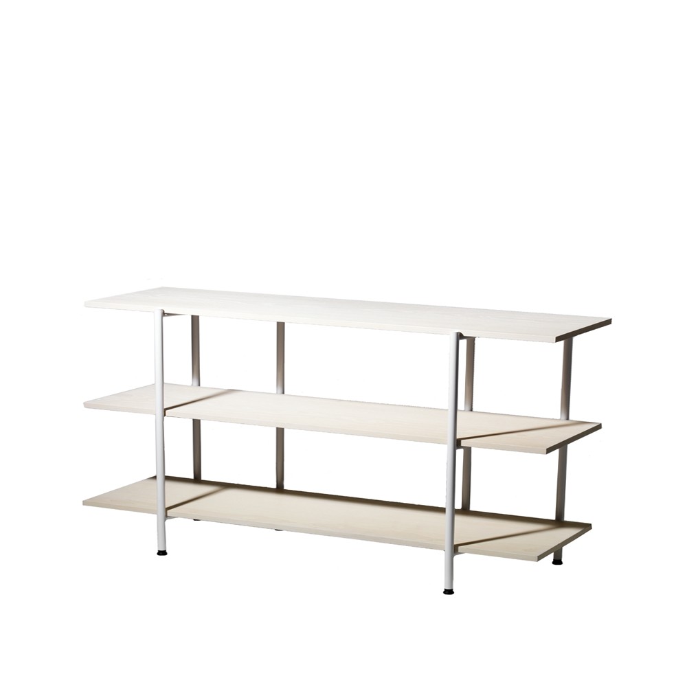 SMD Design Lilly Console table Ash white pigment, white-lacquered steel frame, 180 cm