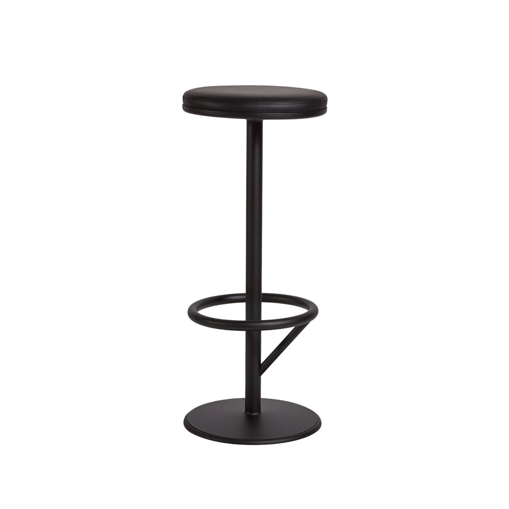 SMD Design Orbit barstool high Black matte, black leather