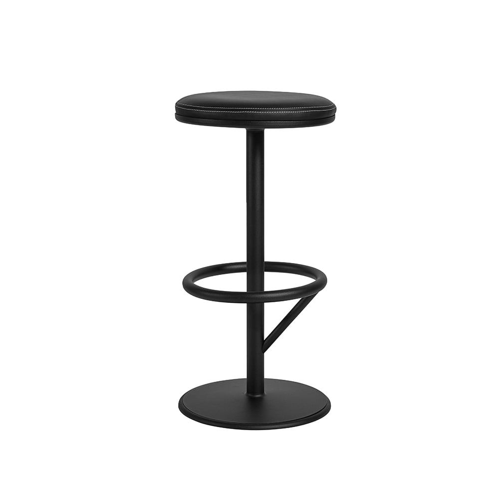 SMD Design Orbit barstool low Black matte, black leather