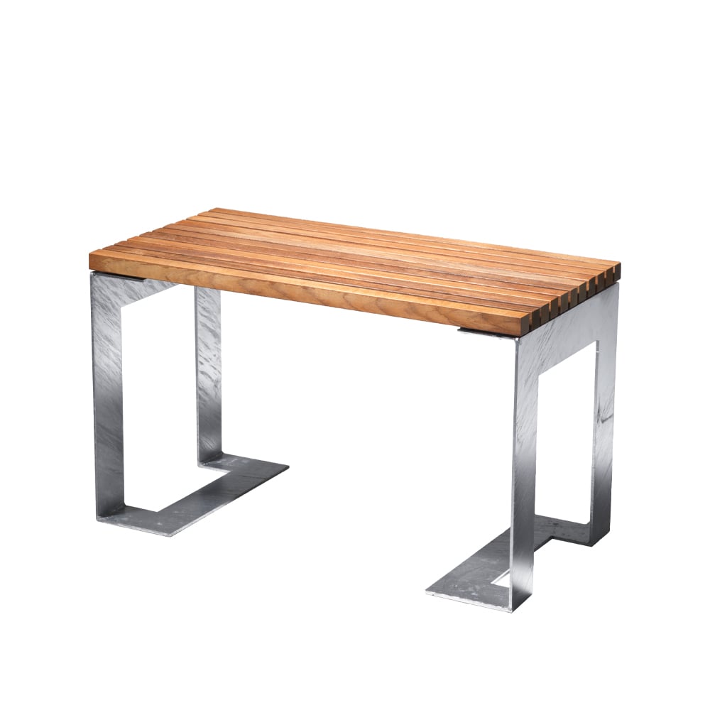 SMD Design Paus bench Oak. galvanised stand