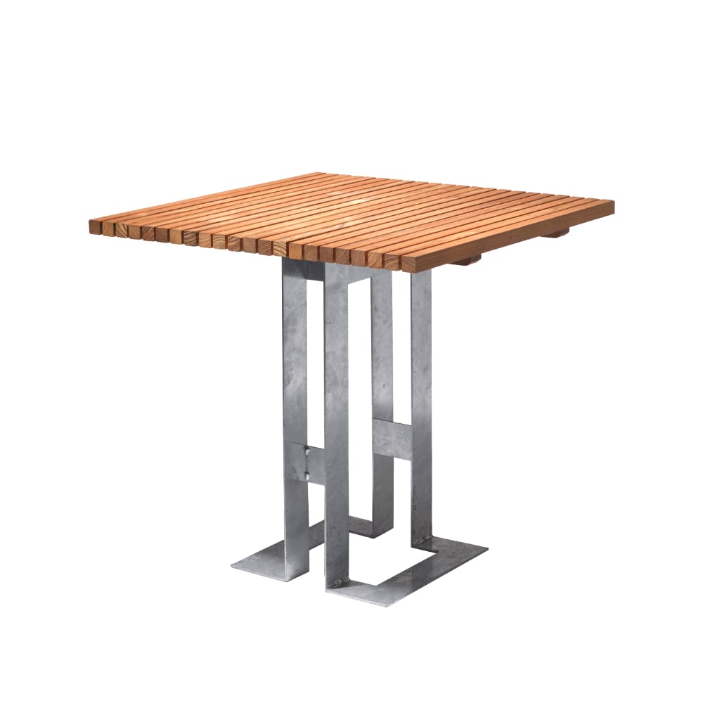 SMD Design Paus table Oak, galvanised base