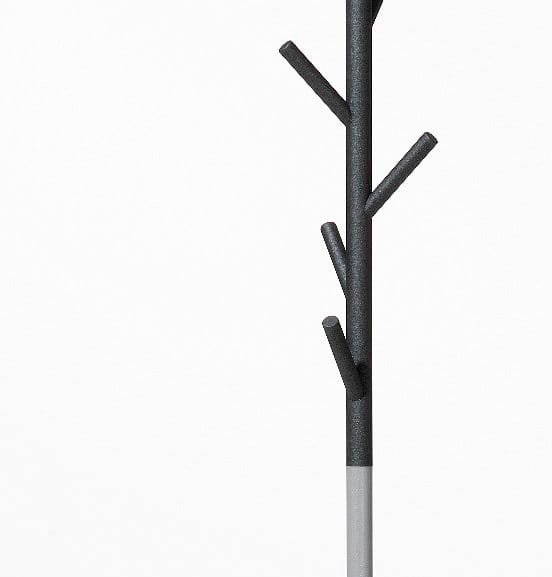 Sticks hanger floor, Dark grey-silver SMD Design