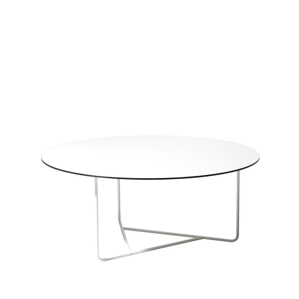 SMD Design Tellus coffee table White, white stand, h41 d100