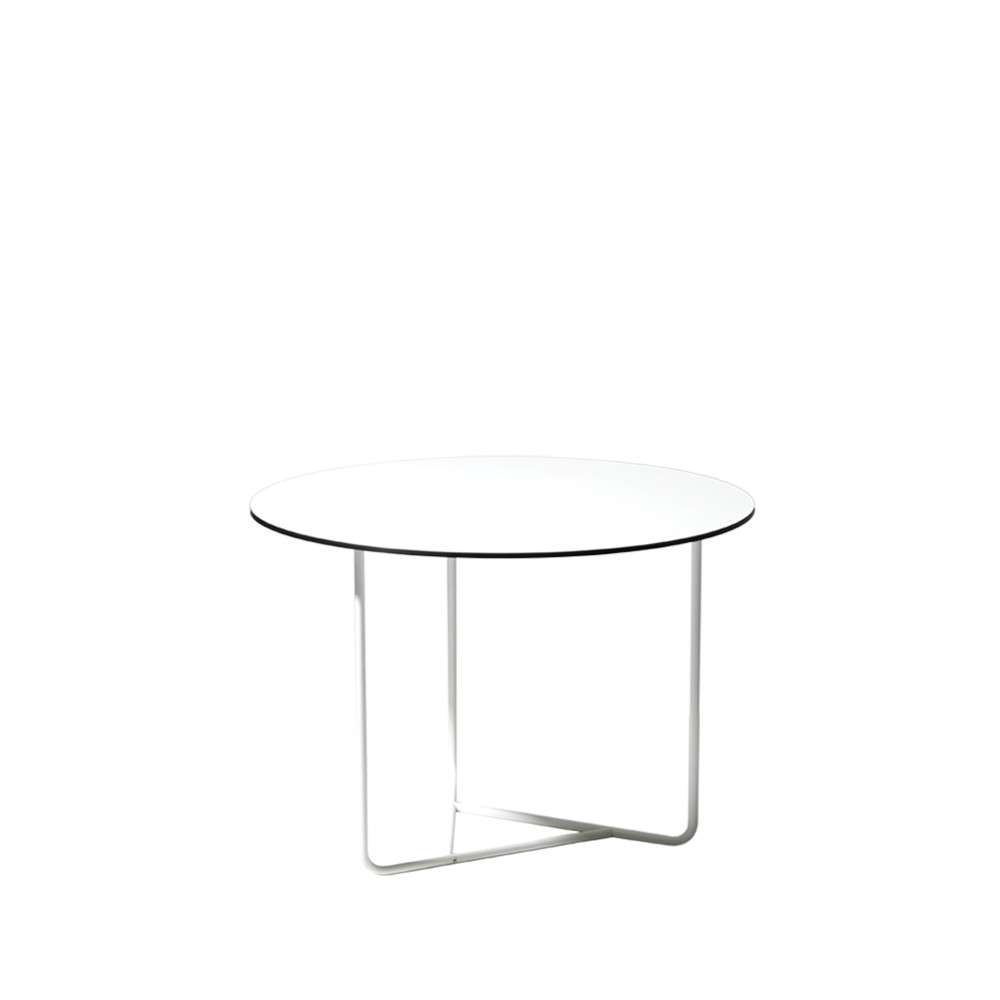 SMD Design Tellus coffee table White, white stand, h44 d64