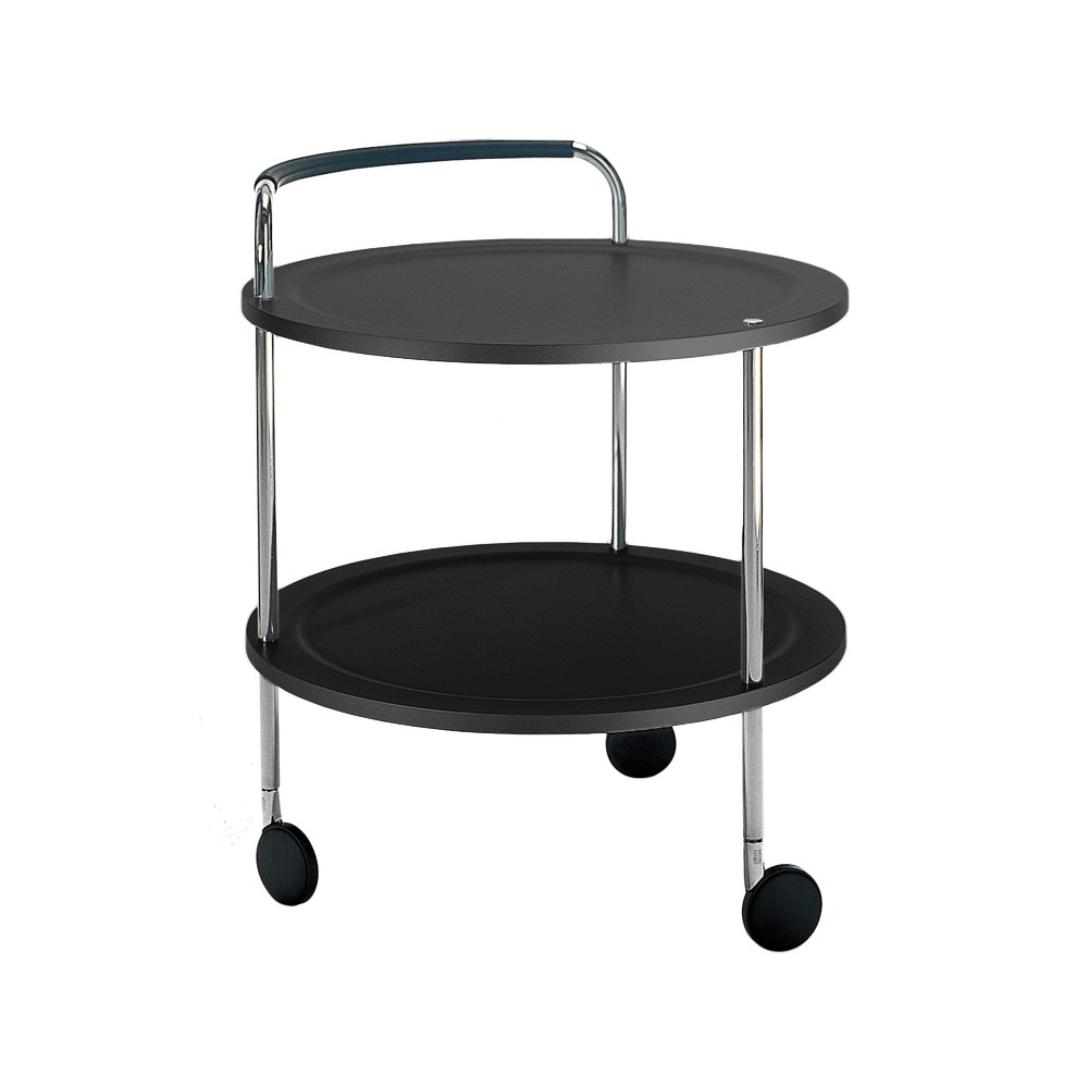 SMD Design Trolley Round basic serving trolley Dark grey, chrome frame