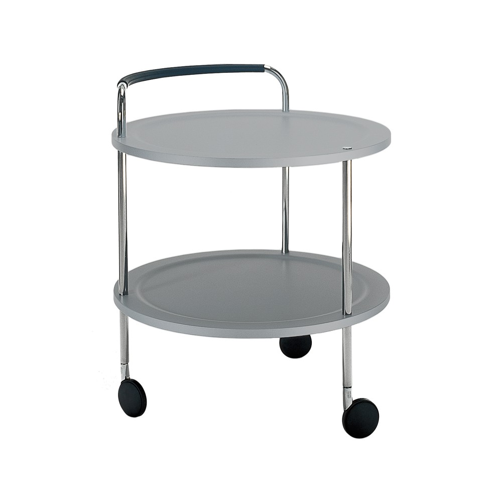 SMD Design Trolley Round basic serving trolley Light grey, chrome frame