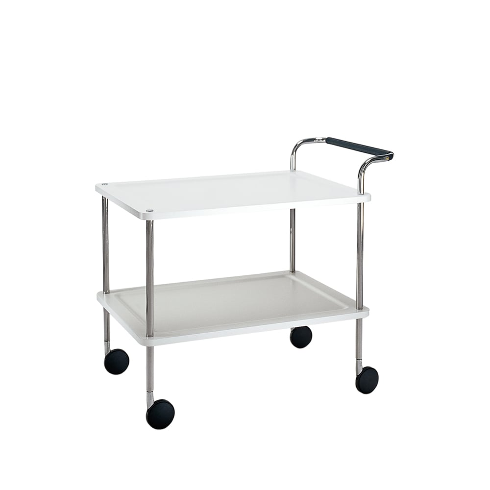 SMD Design Trolley Square serving trolley White, chrome frame