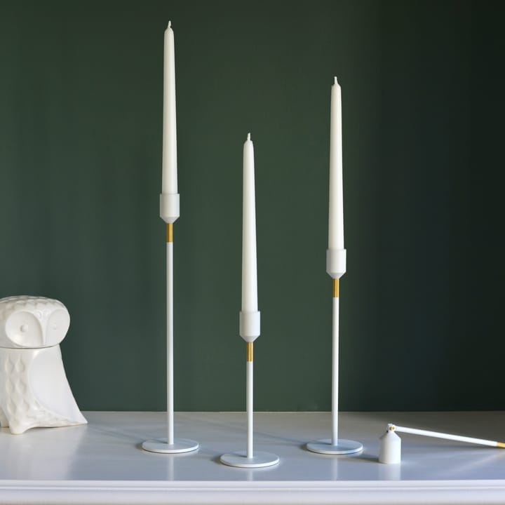 Three Stars candle holder S 19 cm, White Solstickan Design