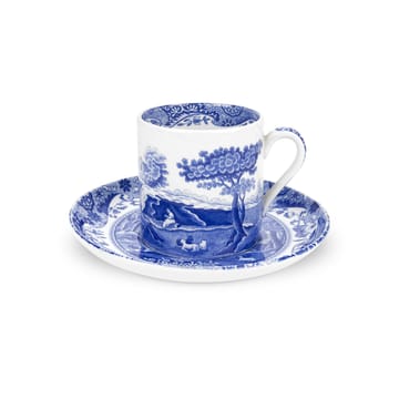 Blue Italian coffee cup and saucer - 9 cl/ 3 oz - Spode