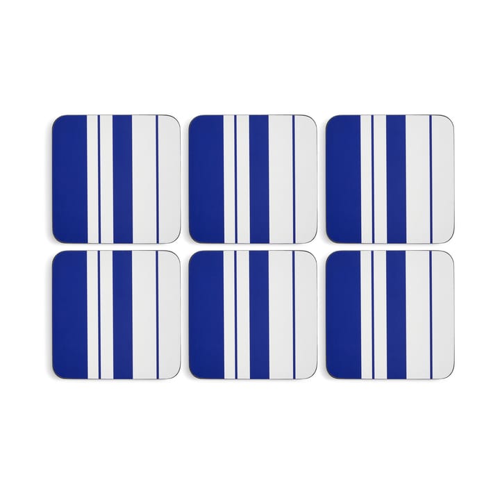 Steccato glass coasters Ø10.5 cm 6-pack - Blue-white - Spode