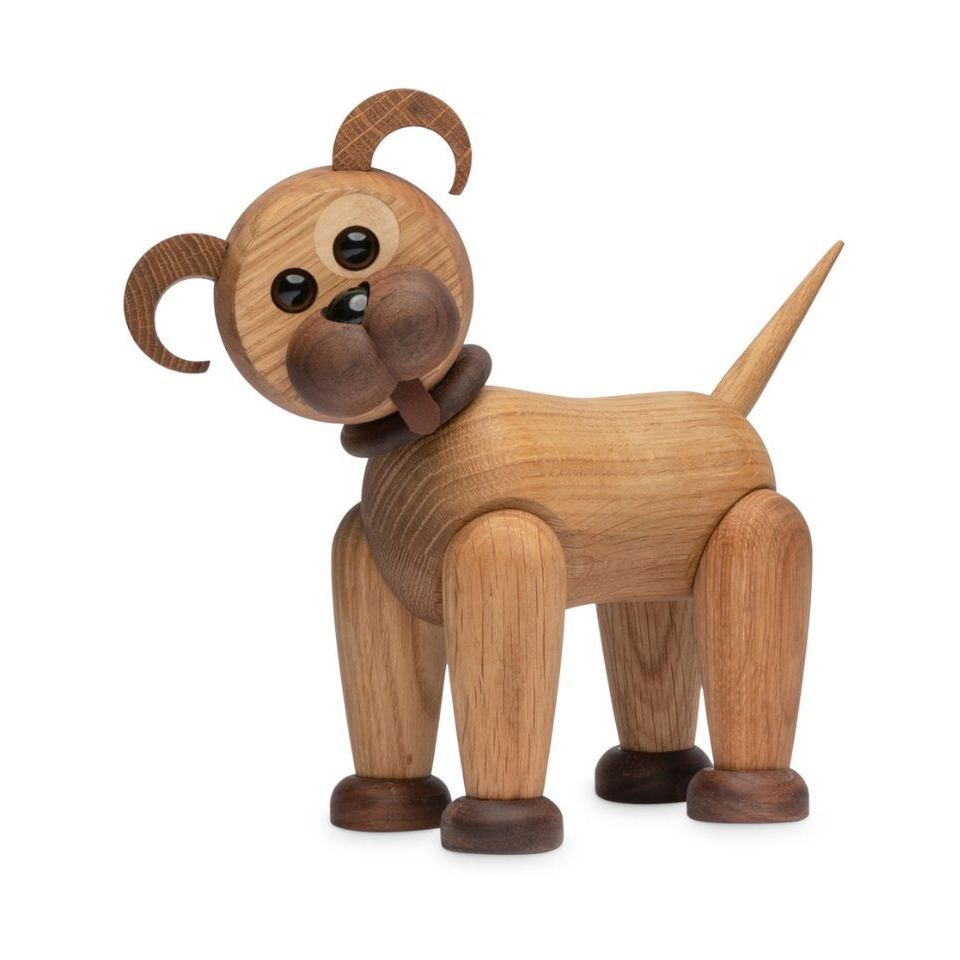 Spring Copenhagen Buddy Dog decoration 20.5 cm Oak