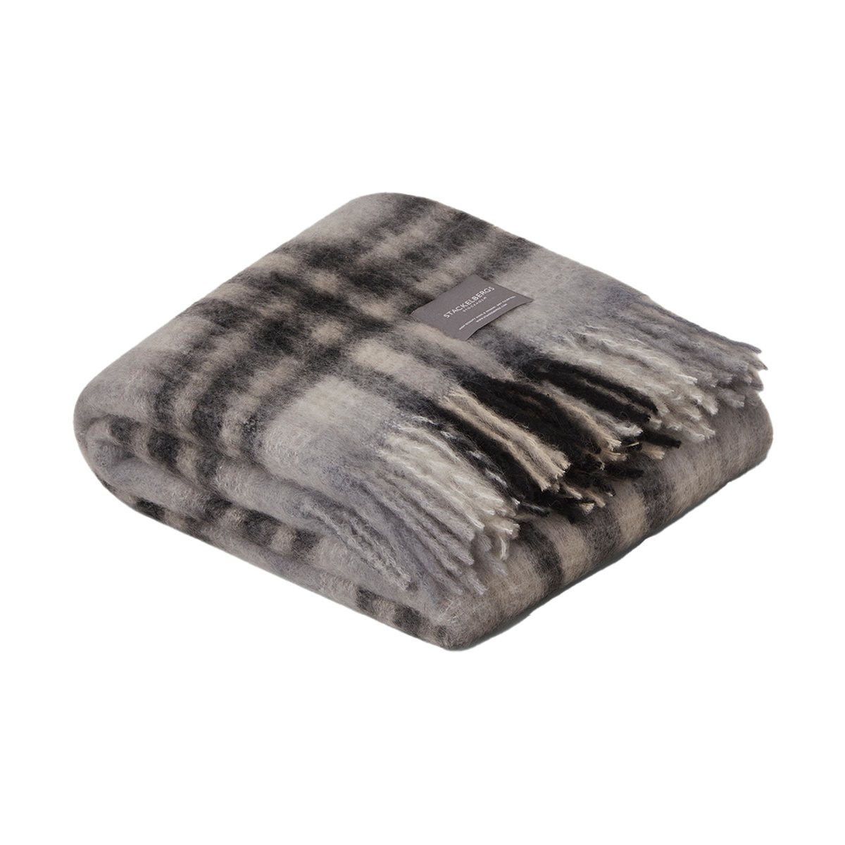 Stackelbergs Mohair blanket Black & Slate Check