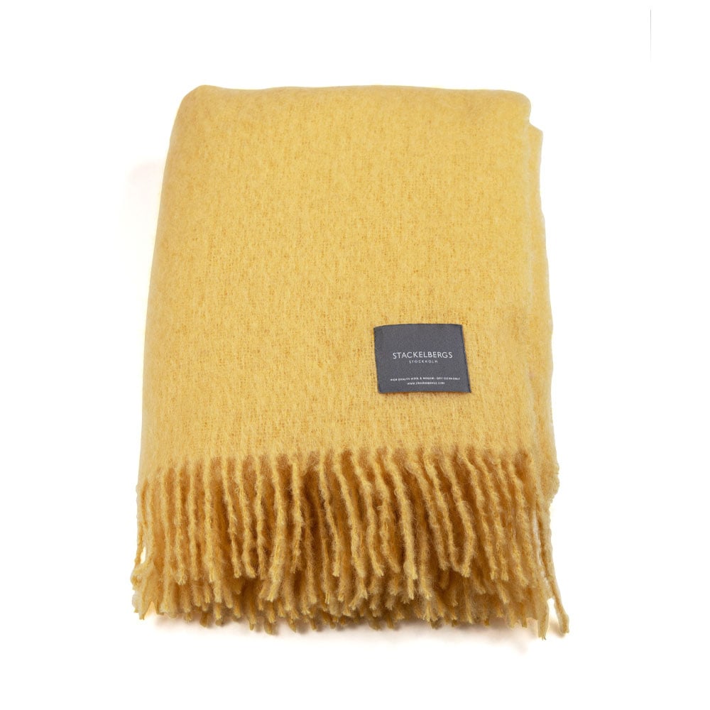 Stackelbergs Mohair blanket Golden yellow