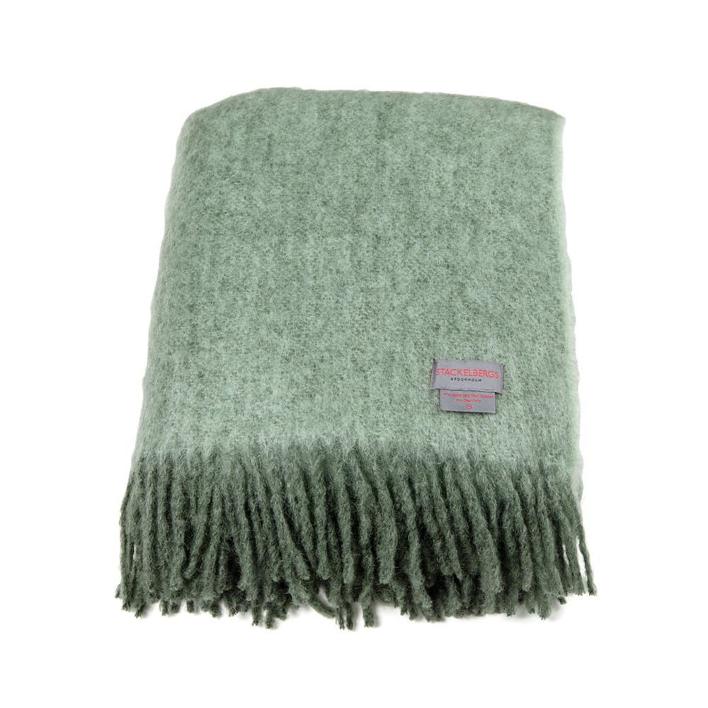 Stackelbergs Mohair blanket Moss & green melange