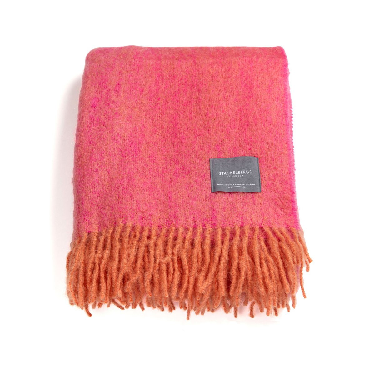 Stackelbergs Mohair blanket orange & pion melange