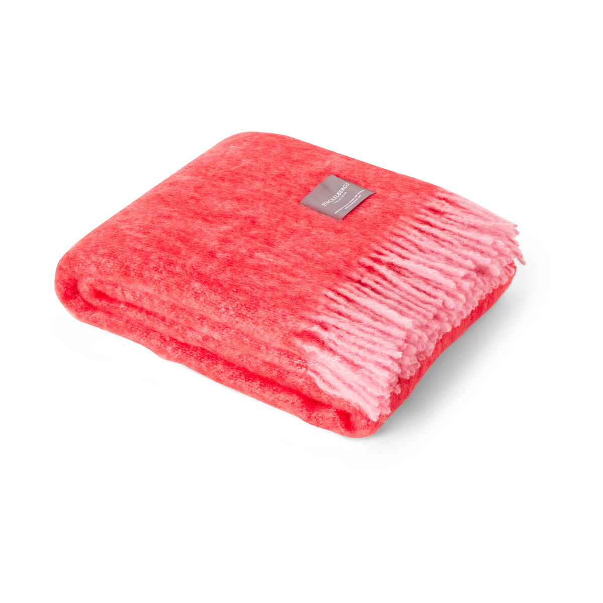 Stackelbergs Mohair blanket Pelagon & red melange