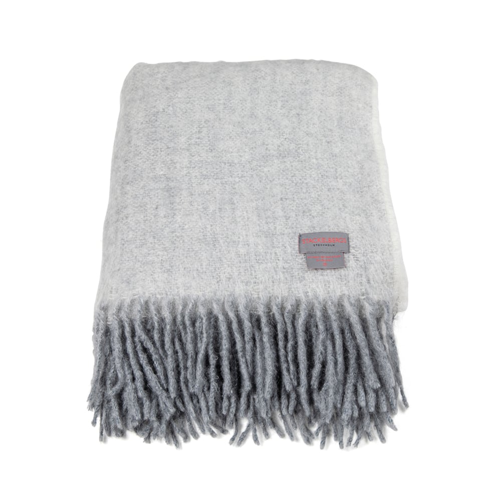 Stackelbergs Mohair blanket White & shiffer melange