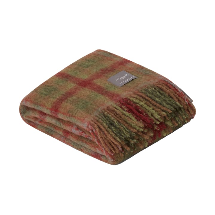 Mohair throw - Moss & Fired Earth Check - Stackelbergs