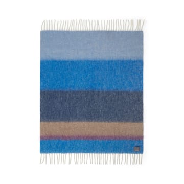 Mohair throw - Stripe Blue, Azure & Camel - Stackelbergs