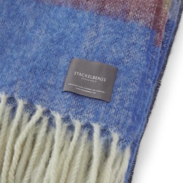 Mohair throw - Stripe Blue, Azure & Camel - Stackelbergs