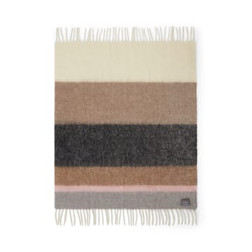 Mohair throw - Stripe Brown, Black & Rose - Stackelbergs