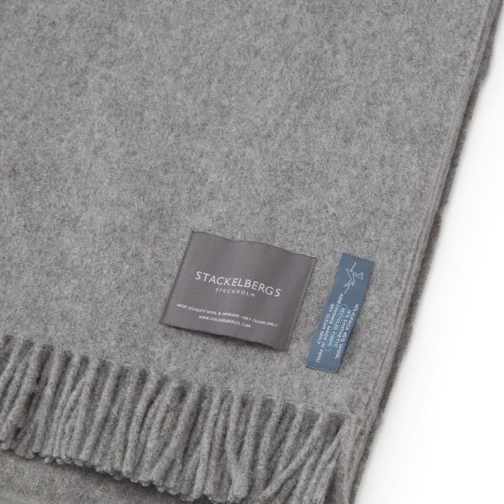 Recycled Alpaca throw 140x180 cm - Light grey - Stackelbergs