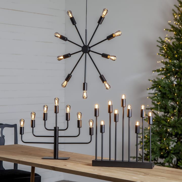 Pix electric advent candle holder, black Star Trading