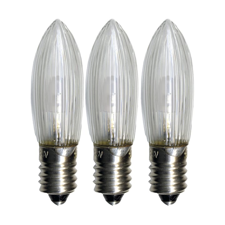 Spare lamp E10 universal LED outdoor 3-pack - 0.2W 2100K non-dimmable - Star Trading