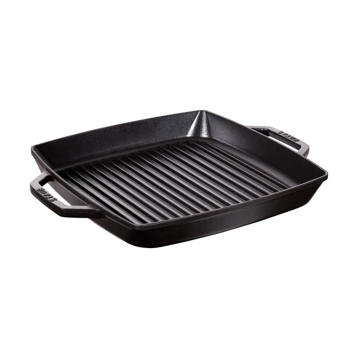 Staub Pure grill pan cast iron square black - 33 cm - STAUB