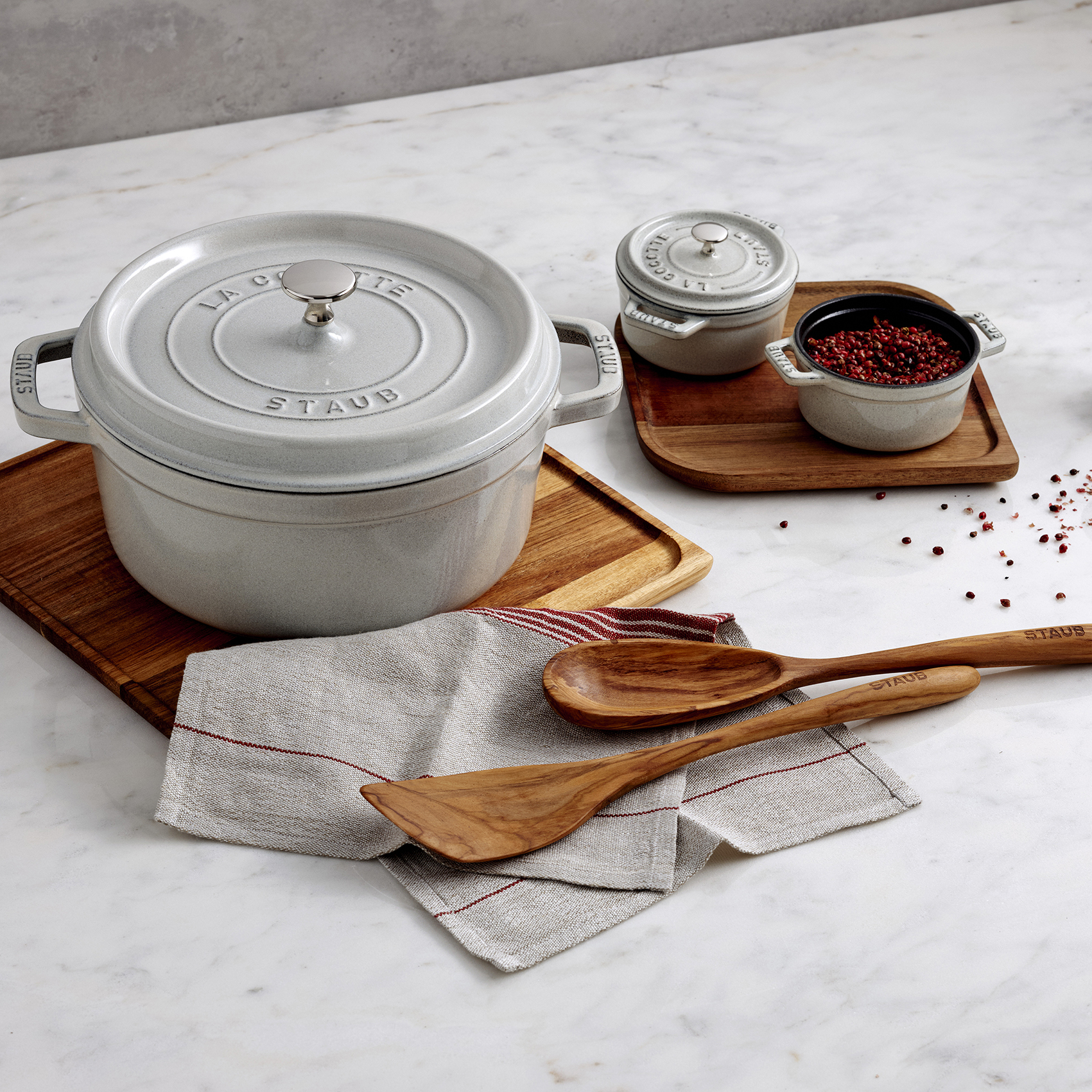 staub white truffle dutch oven