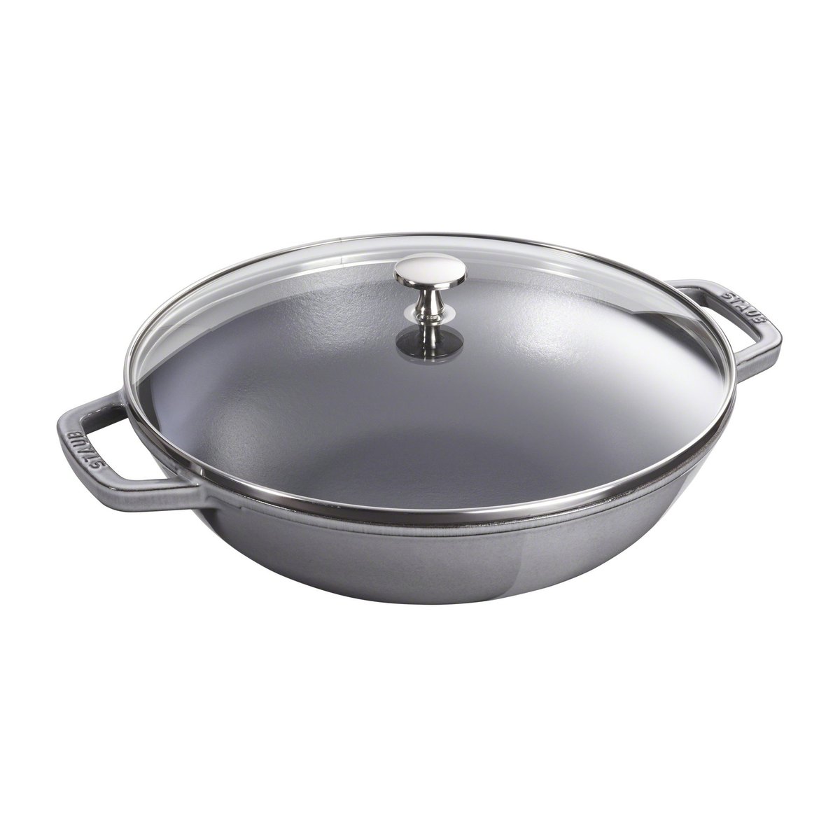 STAUB Wok with glass lid Ø37 cm 5.7 L grey