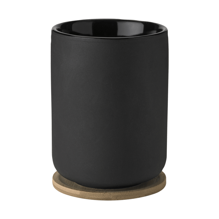 Theo thermal mug with coaster 25 cl - Black - Stelton