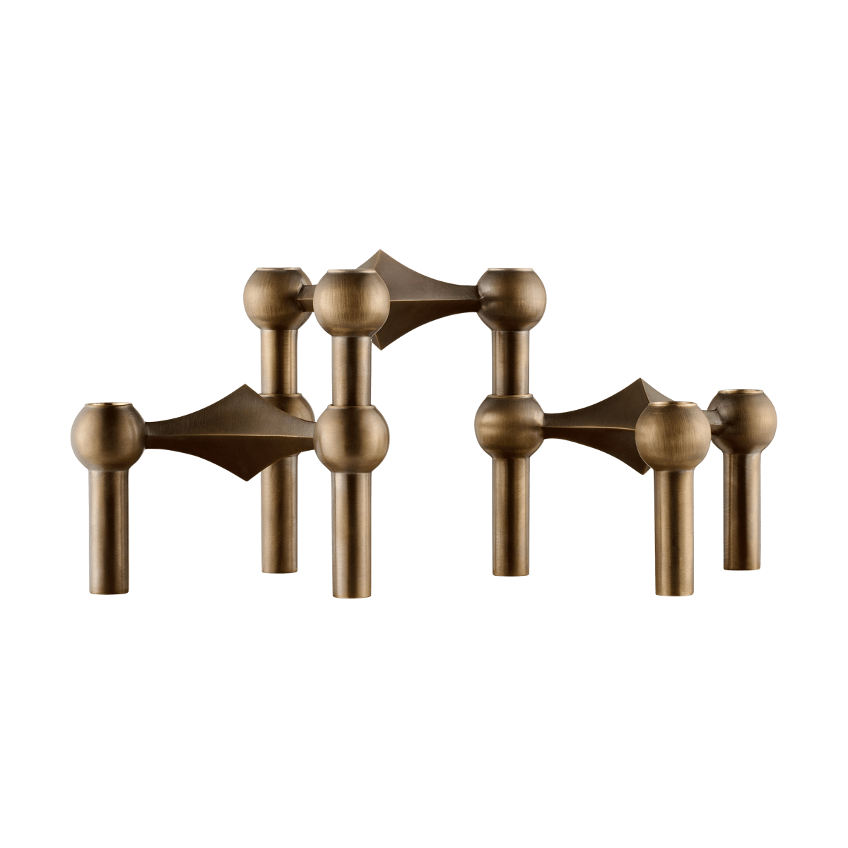 STOFF STOFF Nagel candle sticks 3-pack Bronzed brass