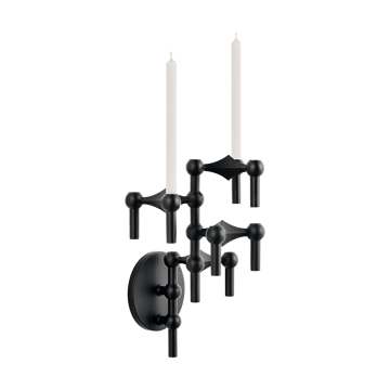 STOFF Nagel candle sticks wall - Matte Black - STOFF