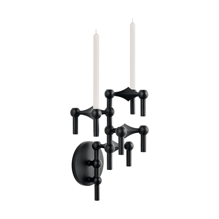 STOFF Nagel candle sticks wall, Matte Black STOFF