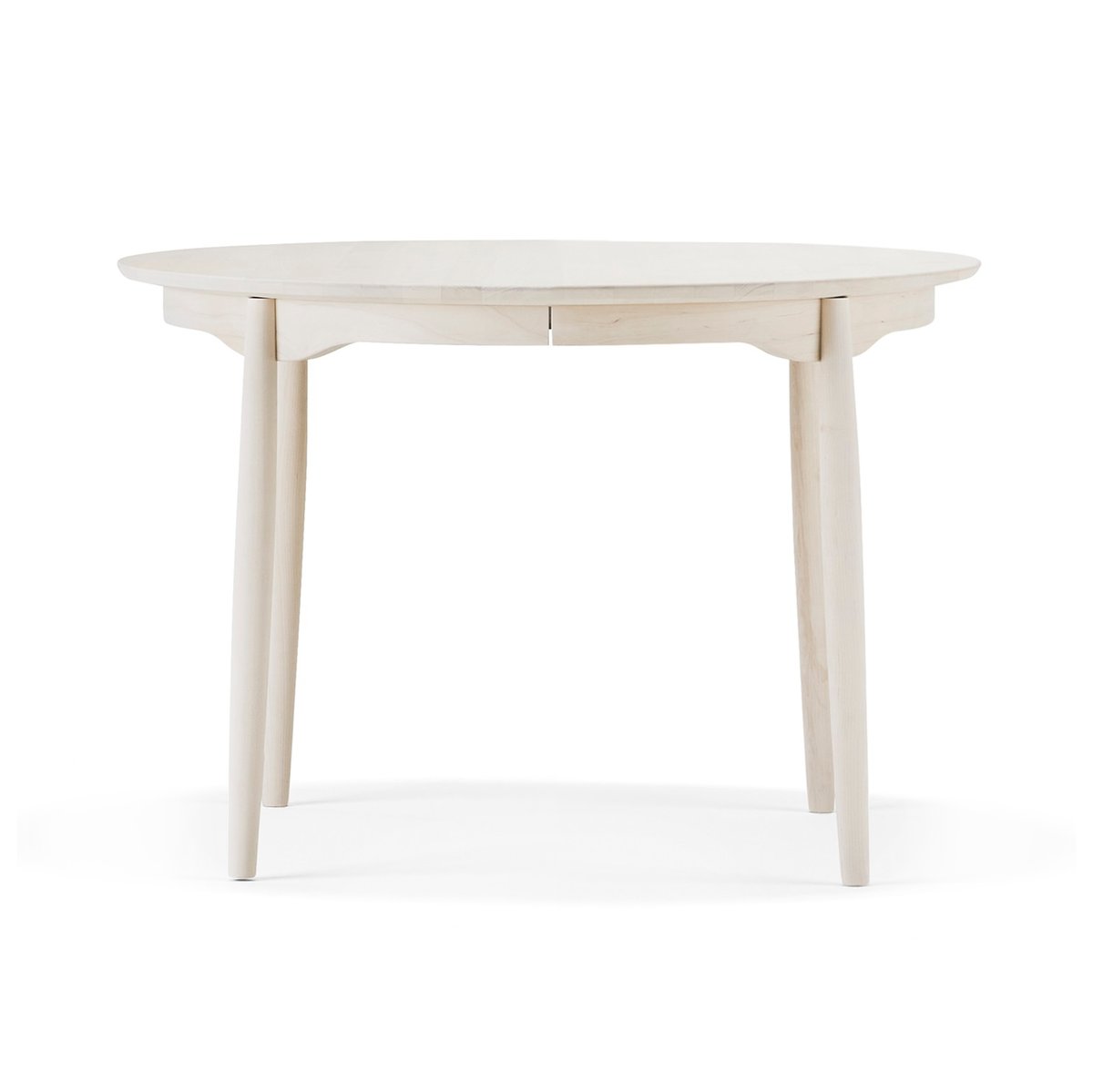 Stolab Carl dining table Ø115. divided Birch white oil