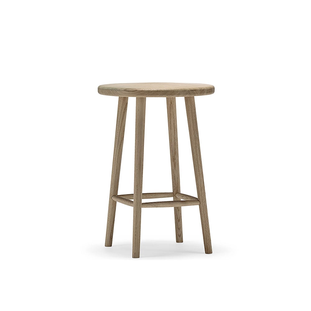 Stolab Miss Button bar stool Oak white oiled. medium