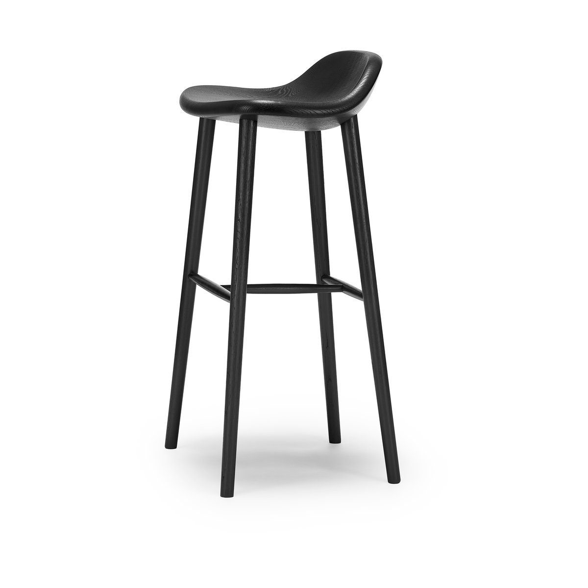 Stolab Miss Holly bar stool H78 Oak black 52