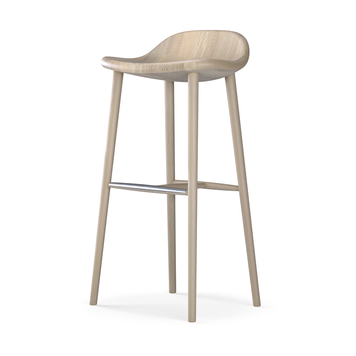 Stolab Miss Holly bar stool H78 Oak light matte lacquered