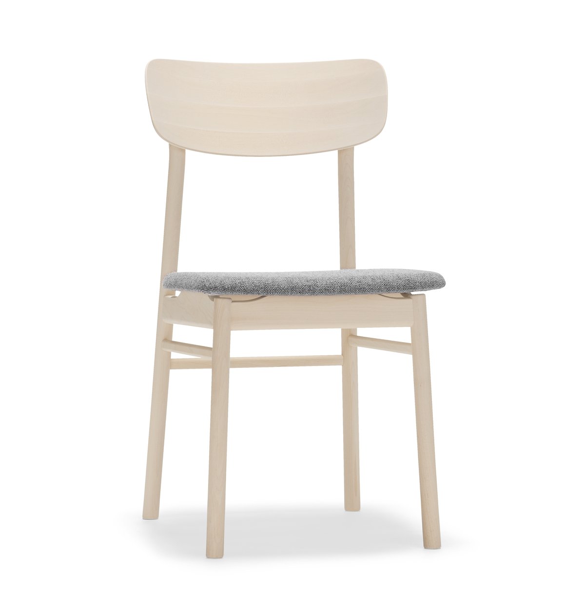 Stolab Prima Vista chair birch light matte finish Textile hallingdaldal 65-130 grey