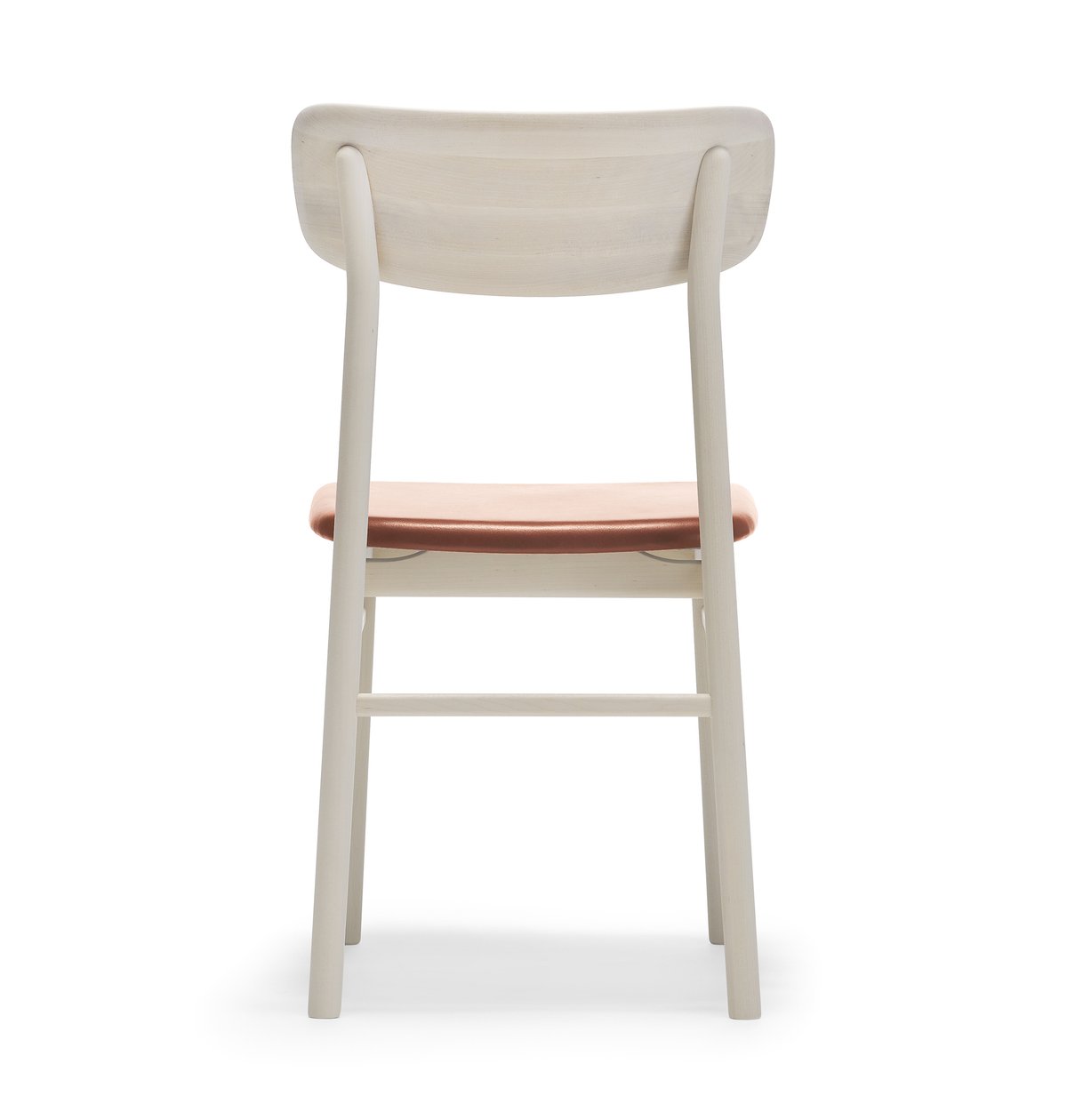 Stolab Prima Vista chair white-oiled birch Leather elmotique 43807 cognac