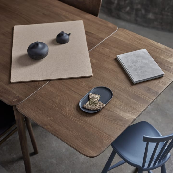 Prima Vista dining table, Smoked oak 180x90 cm + 50 cm disk Stolab