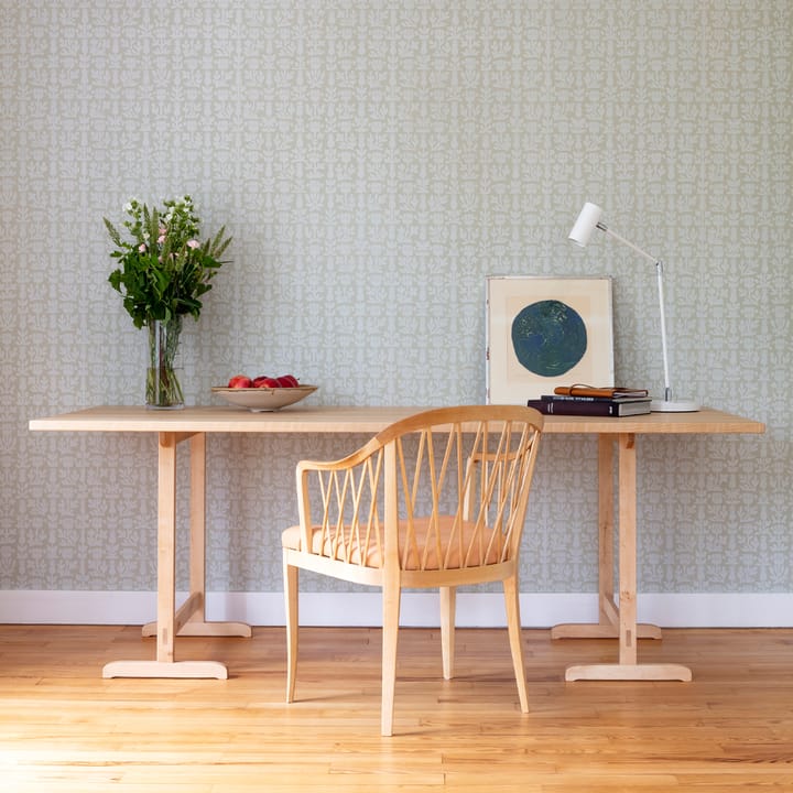 Widemar arm chair, Leather tärnsjö nature. oiled birch Stolab