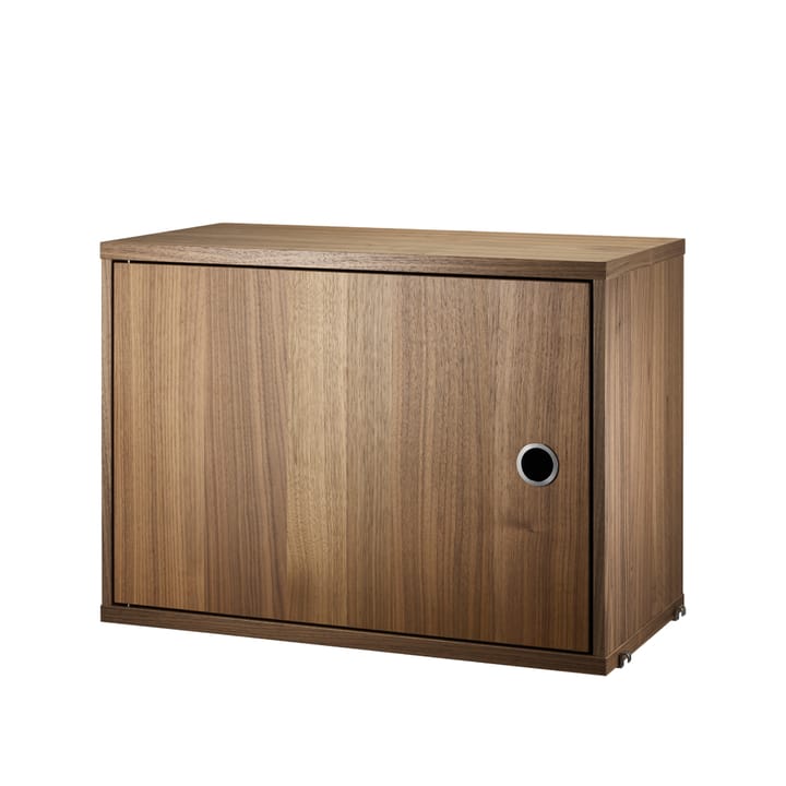 String cabinet with door - Walnut, 58x30 cm - String