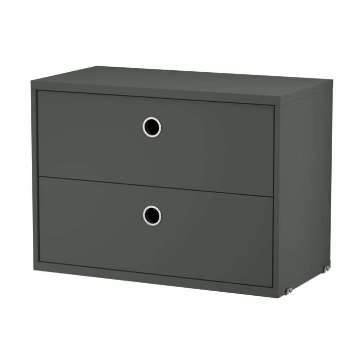 String cabinet with drawers - Dark grey, 58x30 cm - String