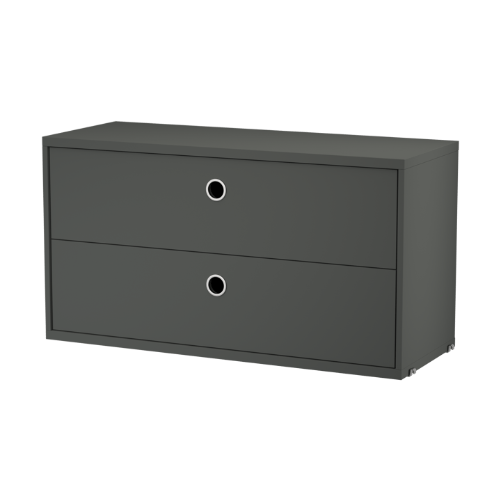 String cabinet with drawers - Dark grey, 78x30 cm - String