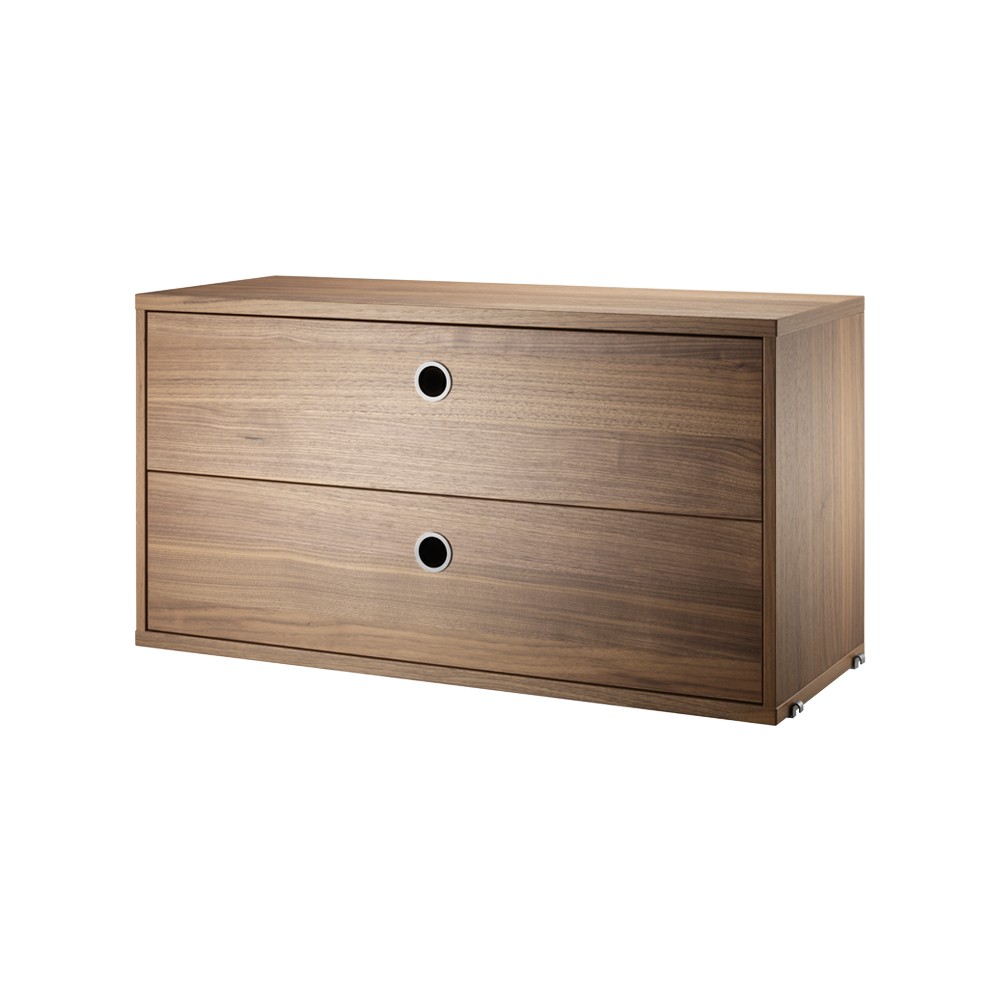 String String cabinet with drawers Walnut, 78x30 cm