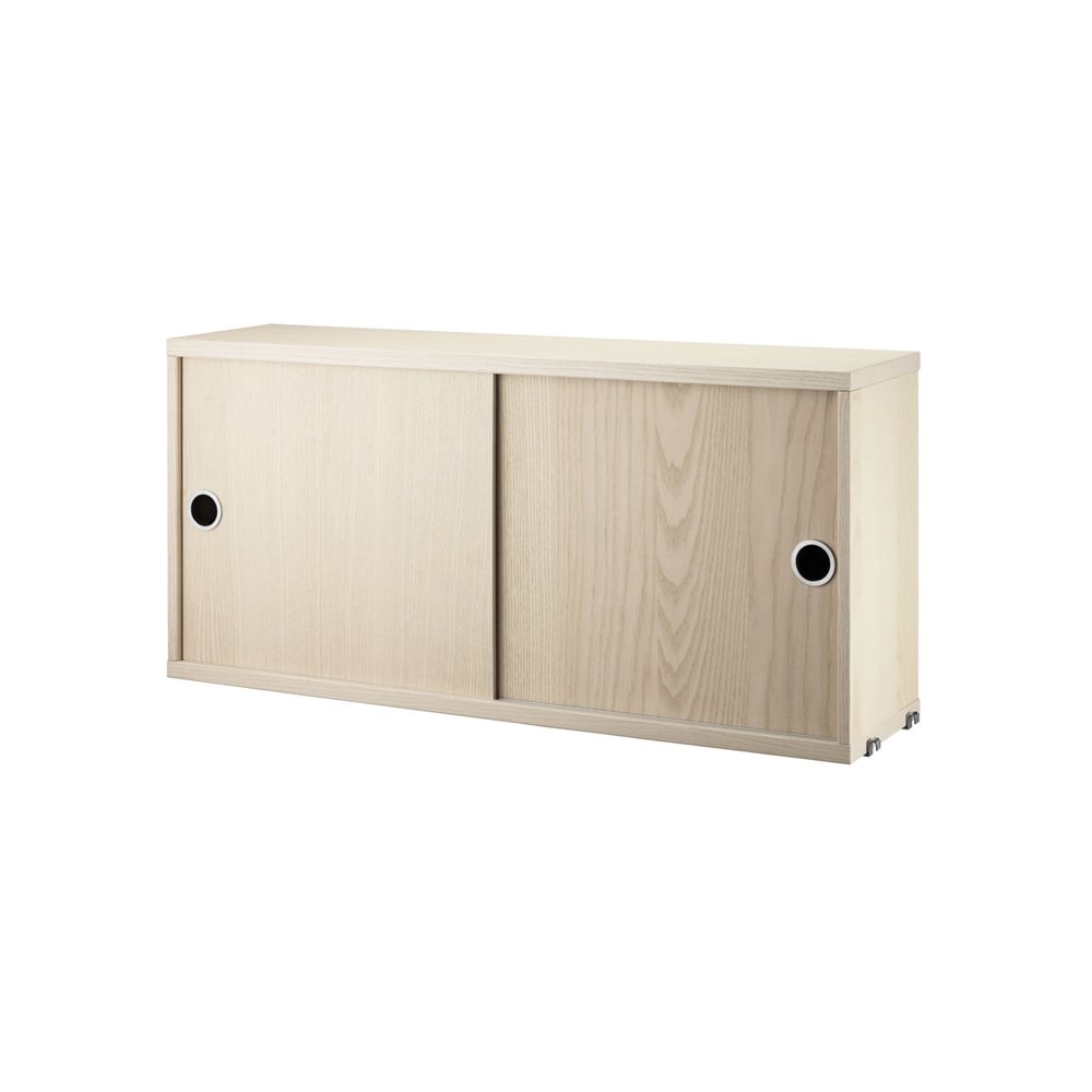 String String cabinet with sliding door Ash veneer, 78x20 cm